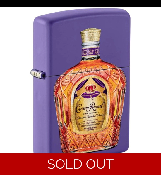 Crown Royal Bottle Purple Matte Zippo Lighter